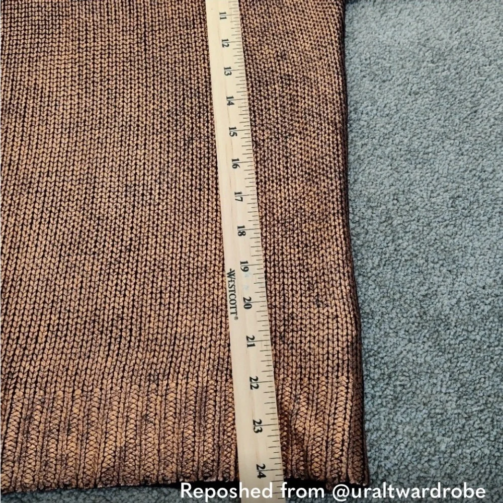 Nicole Miller Copper Metallic Knit Top - Picture 8 of 10